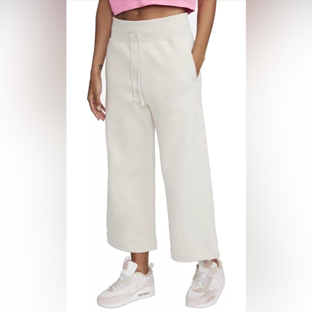 Nike Phoenix Fleece Women’s High-Waisted Cropped Wide-Leg Joggers